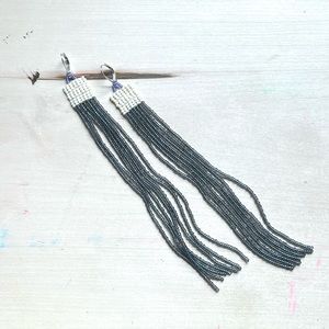 HANDMADE GLASS EARRINGS | Beacon One of a Kind Handwoven Earrings in Vesper